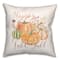 Happy Fall Watercolor Throw Pillow